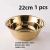 Stainless Steel Basin tureen Thickened Kitchen Bath Household Vegetable Wash gold golden Mixing Bowl Mixed salad Big soup bowl
