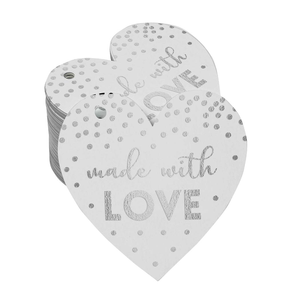 Inkdotpot Gold Foil Paper Hang Tags Made With Love Wedding Favor Tags 100