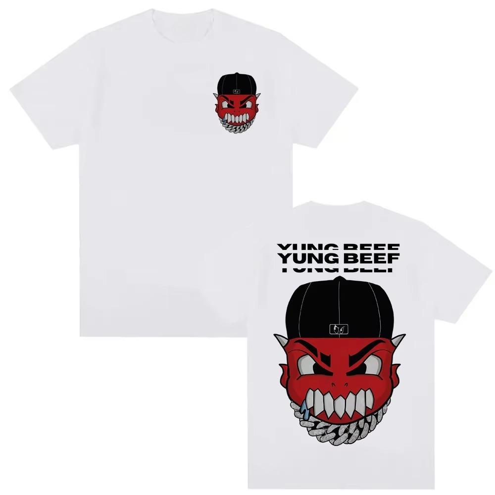 Rapper Yung Beef Album Muster T-Shirt 2026 Frühling Sommer Herren Harajuku Gothic Hip Hop Lässig Bequem T-Shirt Y2K