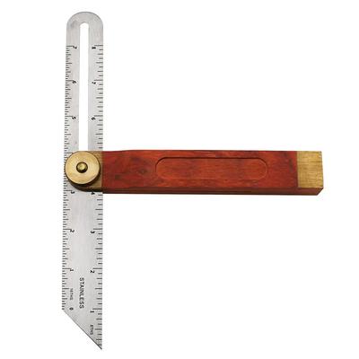 9Inch Adjustable Angle Rulers Gauges Tri Square Sliding T-Bevel with Wooden Handle Ruler Gauge Protractors Carpentry Tools