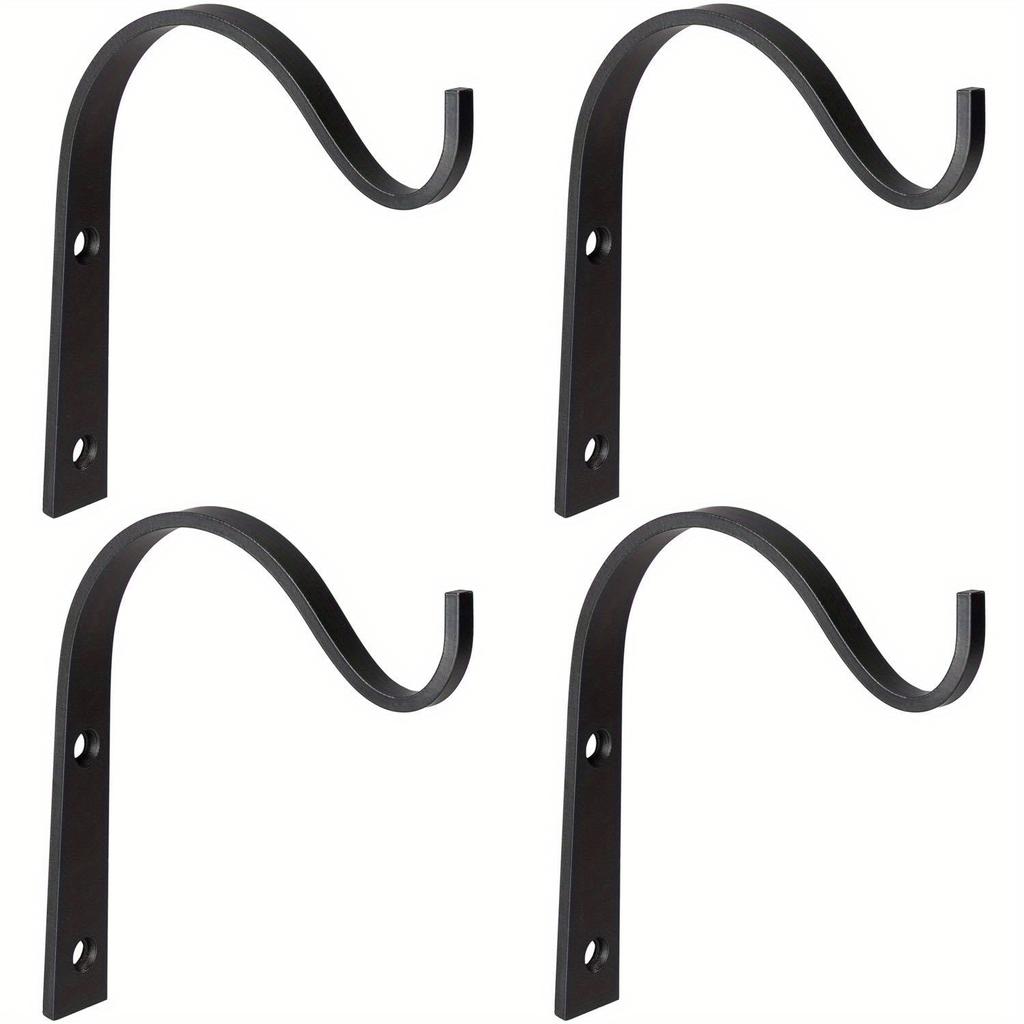 1/4/6 Pack Plant Hanger Bracket, Iron Wall Hooks Decorative Coat Hook For Hanging Planter, Lanterns, Mason Jar,  Indoor Outdoor Rustic Home Decor