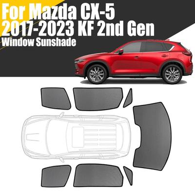 Aangepaste magnetische autozonnescherm voor Mazda CX-5 KF 2017- 2e generatie CX5 Gordijngaas Voorruit Frame Gordijn