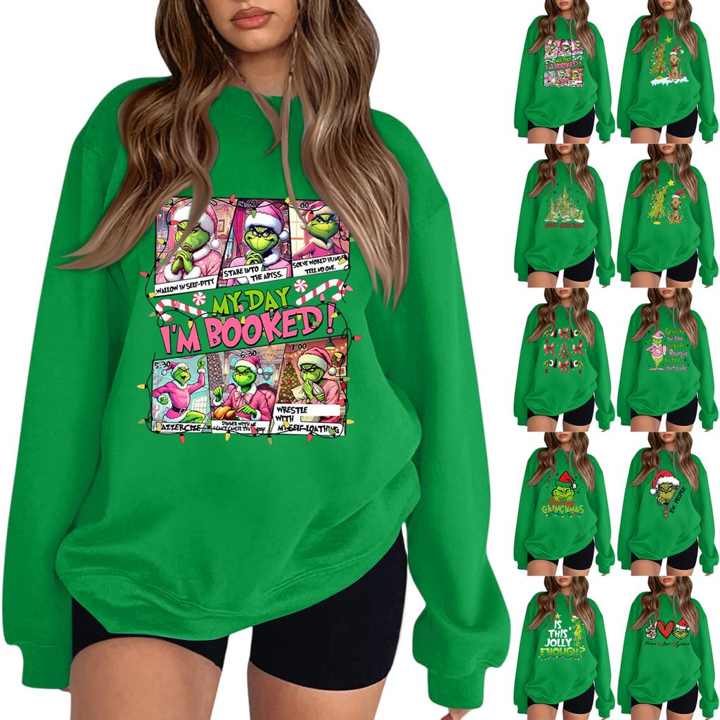 Crewneck Sweatshirt For Women Fall Graphic Sweatshirts Vacation Long Sleeve Drop Shoulder Pullover