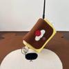 Original Japanese Vintage Fluffy Pudding Camera Bag Kawaii Sweet Style Case for CCD & Compact Cameras, Coin Purse Card Holder