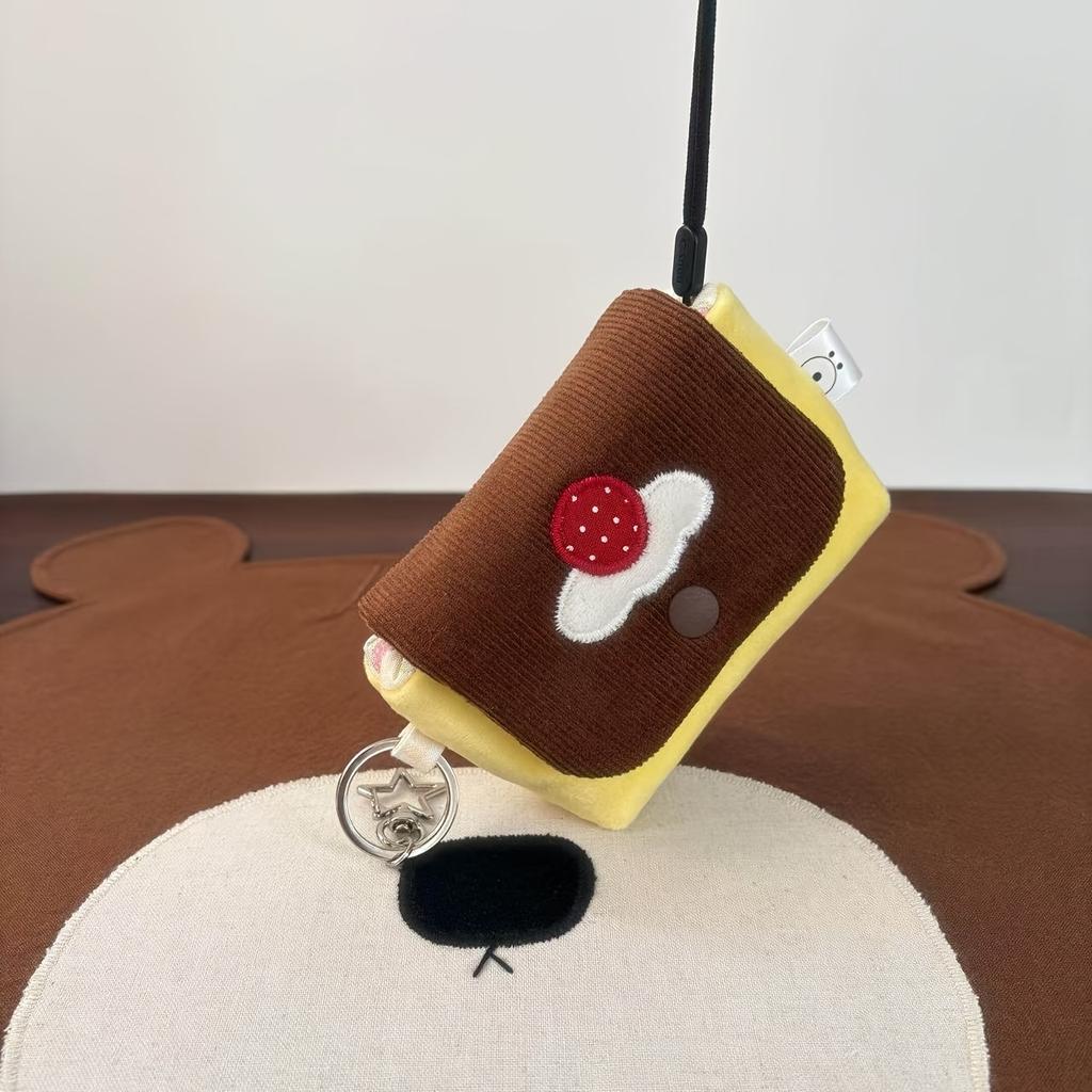Original Japanese Vintage Fluffy Pudding Camera Bag Kawaii Sweet Style Case for CCD & Compact Cameras, Coin Purse Card Holder