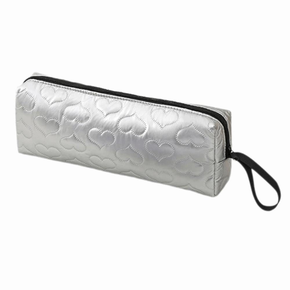 PU Leather Hair Dryer Carrying Case Soft Curler Storage Bag Cosmetic Storage Bag  Cosmetic Storage серебряный