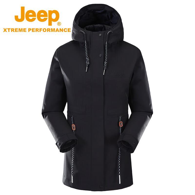 Jeep Damska kurtka outdoorowa 3 w 1, wodoodporna, wiatroszczelna