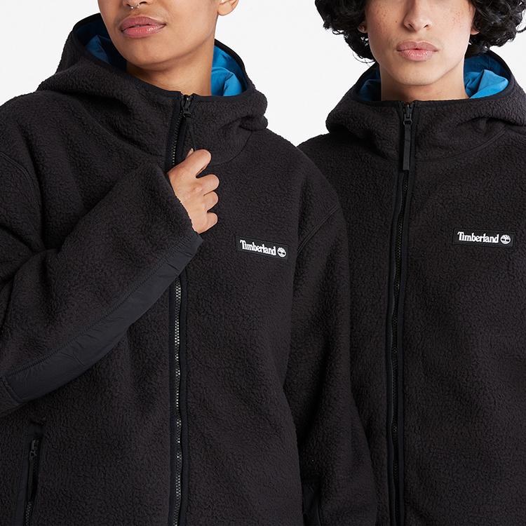 Timberland Reversible Hooded Solid Fleece Jacket Unisex Jacket Belize-Blue A5VB9-CY3