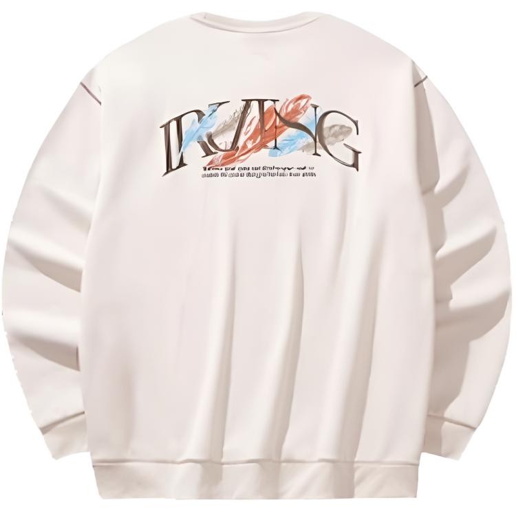 Anta Kyrie Series Basketball Loose Crew Neck Pullover Letter Long Sleeve Sweatshirt Unisex Sweatshirt 172541711N-1