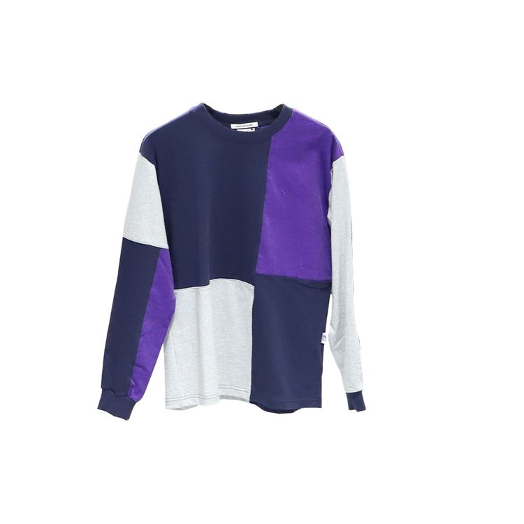 

Puma Sports Casual Crew Neck Long Sleeve T-Shirt Men Tops White Purple 539584-06 M