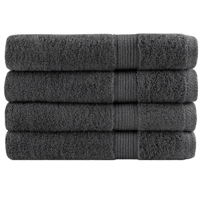 VidaXL Serviettes de Sauna de Qualité Supérieure 4 pcs, Paréos de Sauna, Draps de Bain, Serviettes de Douche Salle de Bain 137169