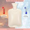 Hot Water Bag for Pain Relief, Water Bottle Rubber 2L with Cover for Periods Hot and Cold Compress, Hand Feet Warmer, Neck and Shoulder for Bed Cold W
