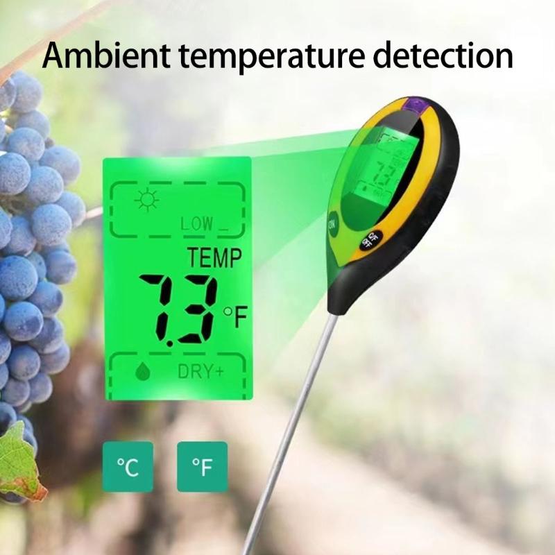 Easy to Use Soil Testing Device Soil Moisture Sensors Soil Analyzers Device Simple for Light Temperature Moisture & 