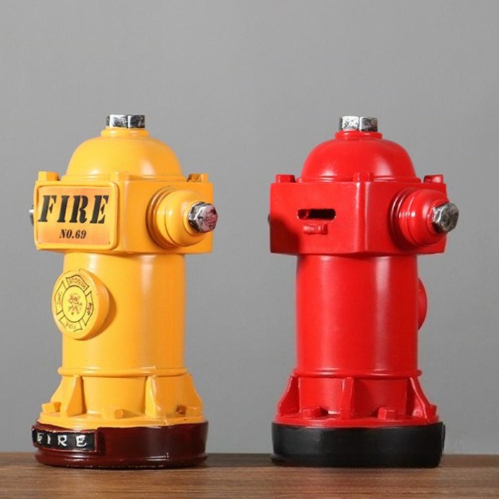 Idranti Antincendio Retro Stile Americano Ornamenti Artigianato in Resina Creatività Salvadanaio Decorazione Desktop Casa Bar Ristorante Regalo