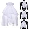 Medieval Renaissance Ruffle Jabot Faux Collar Chiffon Fabric Elegant Vintage Style Neckwear for Costume and Party Wear