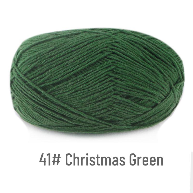 Su He 4-Strand Combed Cotton Yarn for Handmade Knitting: DIY Milk Cotton for Dolls, Cushions, and Blankets.
