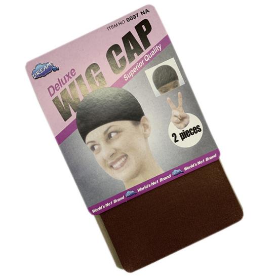 2Pcs Women Stockings Style Stretchable Wig Snood Net Elastic Cap Hair Mesh Liner