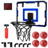 Kinder Basketballkorb, Indoor-Outdoor-Spielzeug mit automatischer Punktzahl, Soundeffekten, zum Aufhängen an der Tür, Platz für 4 Basketbälle, faltbar für einfache Aufbewahrung,
