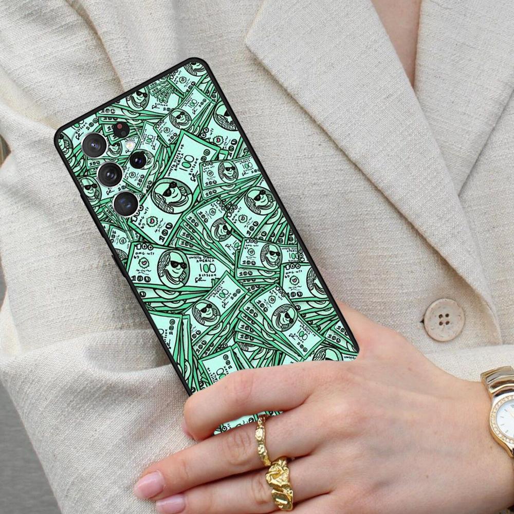 Dollar Funny Cell Phone Case for Samsung Galaxy S26 Ultra S25 S24 S23 S22 S21 S20 Note10 Cover