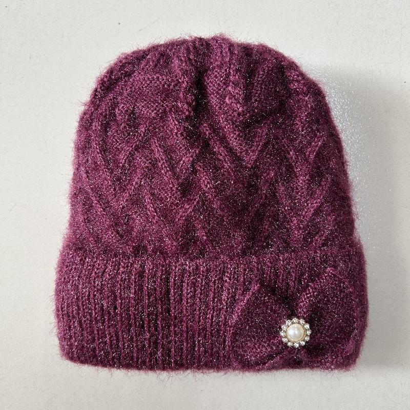Neue Hüte für mittlere und ältere Frauen Winterwollmützen halten warm Winter-Hüte für ältere Damen Fleece Herbst- und Wintermützen gestrickt