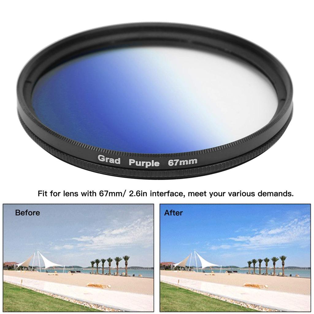 67mm Gradient Color Filter for and Fuji Camera SLR Lens Gradient Gradient Color Lens Filter Canon, Nikon, Olympus, Lenses, Filter, (Blue)