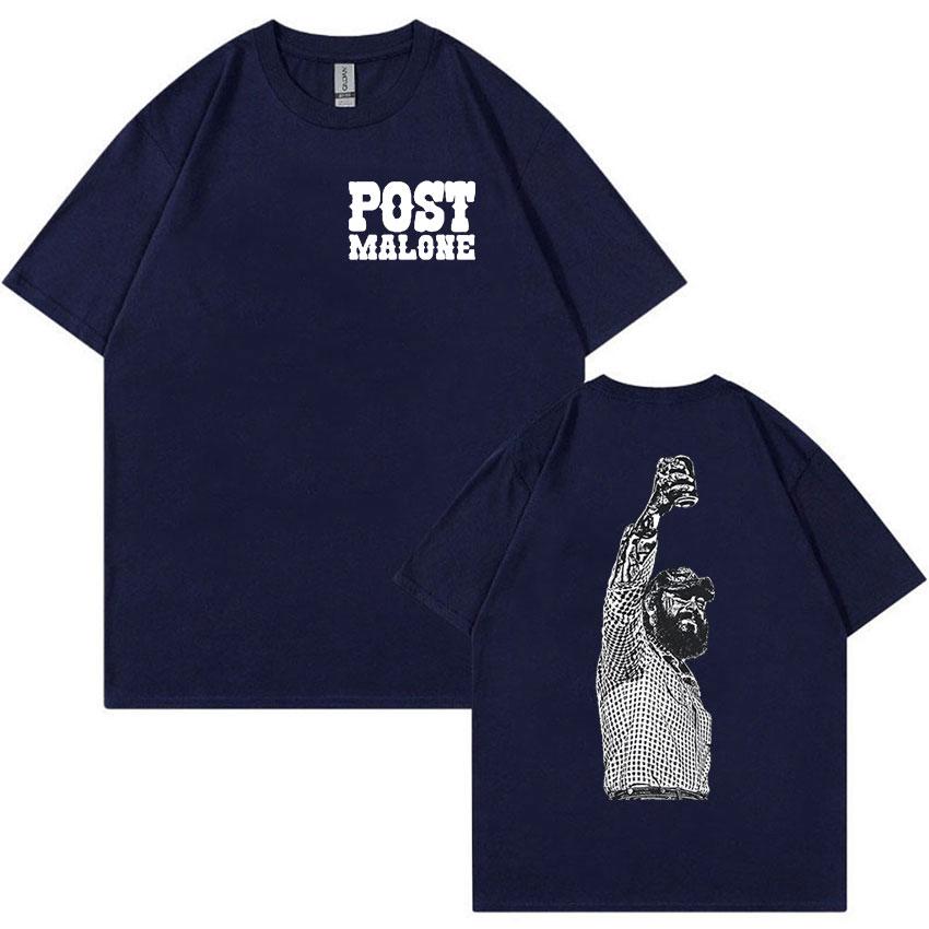 Singer P-Posts M-Malones Print Graphic TShirt Men Hip Hop Fashion Short Sleeve Tshirt Retro Oversize Women Cotton Tee Streetwear