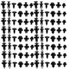 SWOOMEY 190pcs Car Fasteners Rivet Clamp Trim Body Clips Retainer Clips Engine Cover Clips Car Push Pins Black Plastic