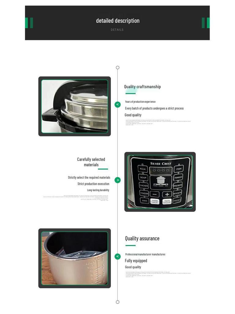 6L Smart Multifunctional Pressure Cooker - High Power, Large Capacity Rice Cooker