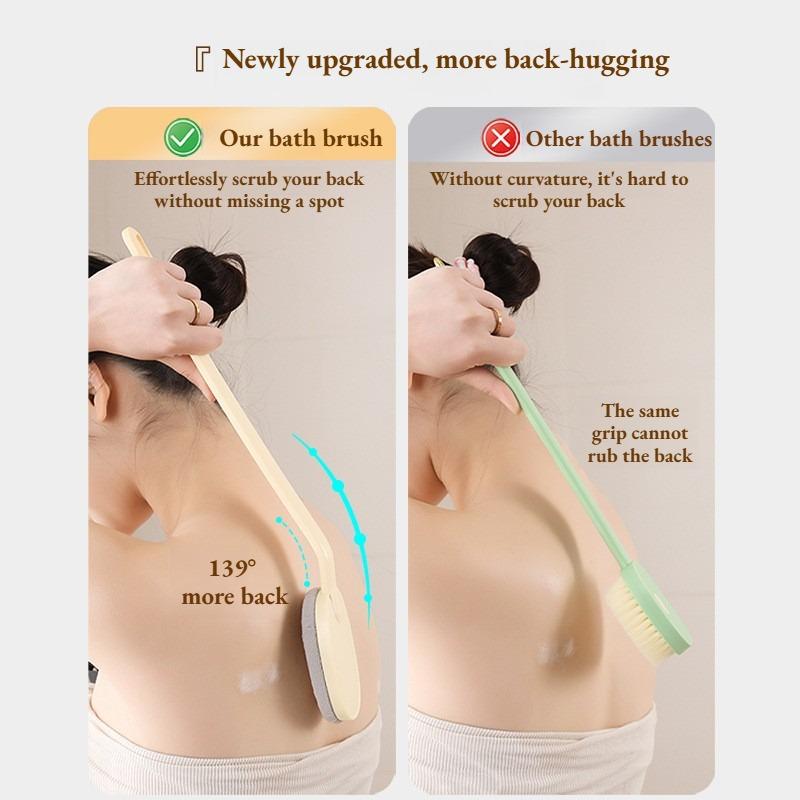 Long Handle Back Scrubber Brush with Soft Bristles for Exfoliating and Massaging Shower Bath Brush for Men and Women