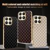 Leder Handyhülle für Motorola Moto Edge 50 Fusion Edge 60 PRO 60 Neo G96 G86 Retro Gittermuster Vergoldeter Rahmen Hartschale