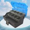 3-Layer Folding Fishing Storage Box Multipurpose Fish Hook Lure Box with Handle Fishing Gear Box for Fishing Tackle Storage