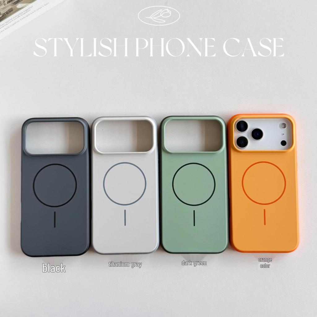 Kompatibles iPhone 17 Pro Max Color-Block Magnetisches Case, Apple 16 Hautgefühl, Sturzfest, Weiche Kante Schutzhülle