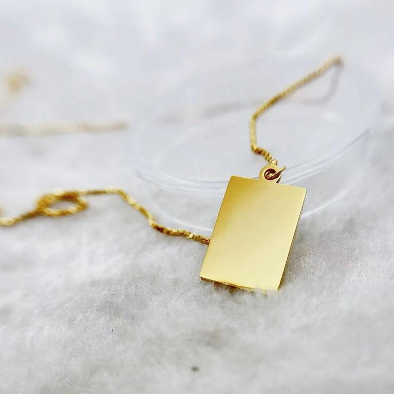 Sun Square Brand Necklace Three-dimensional Relief Female Ins Cold Style Clavicle Chain
