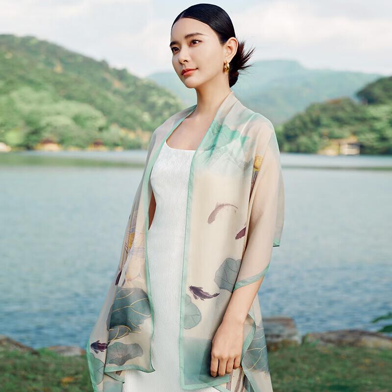 Wanshili Mulberry Silk Scarf Shawl for Women