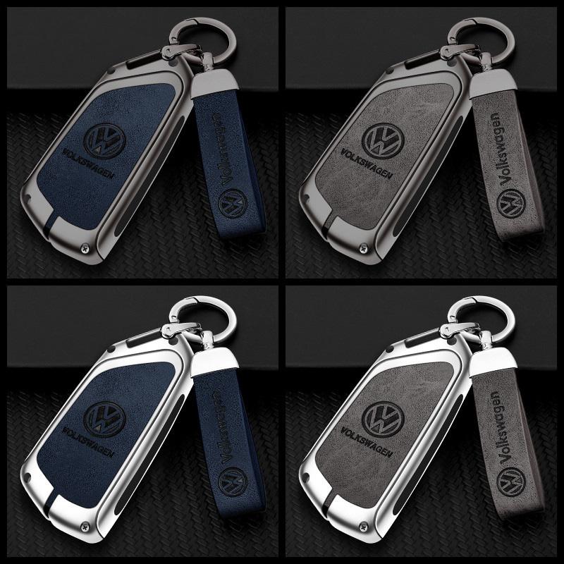2026 Hot For VW VOLKSWAGEN Zinc Alloy Leather Car Smart Remote Key Fob Case Cover Protector Shell For VW Volkswagen Golf 8 MK8 L