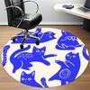 1pc Cat Pattern Office Round Area Rug, Indoor Mat Suitable For Office, Under Office Chairs Bedroom Living Room Home Decor, Room Deco