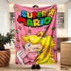 Princess Peach Toadstool Print Blanket - Soft & Comfortable, for Bedroom, Travel, Sofa, Home Decoration - Birthday Christmas Gift for Friend