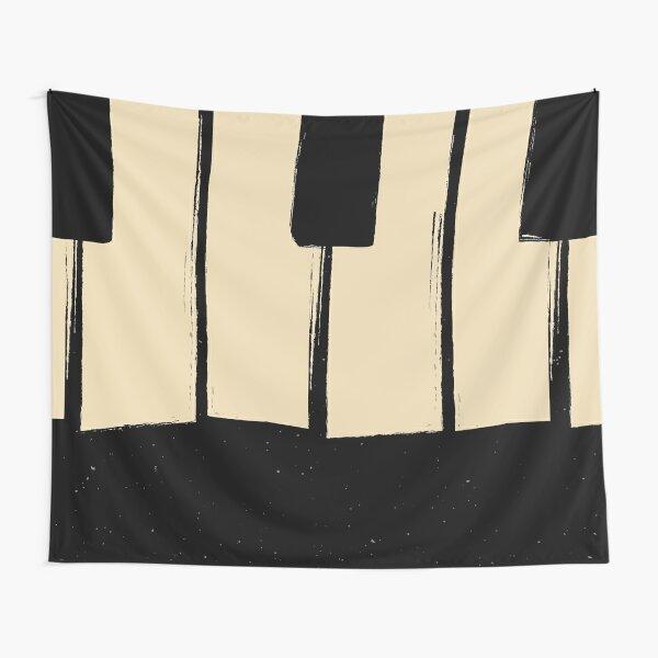 Piano Keys Tapestry Creative Musical Notes Tapesrties Decor Living Room Bedroom Wall Hangings Art Black and White Tapestry