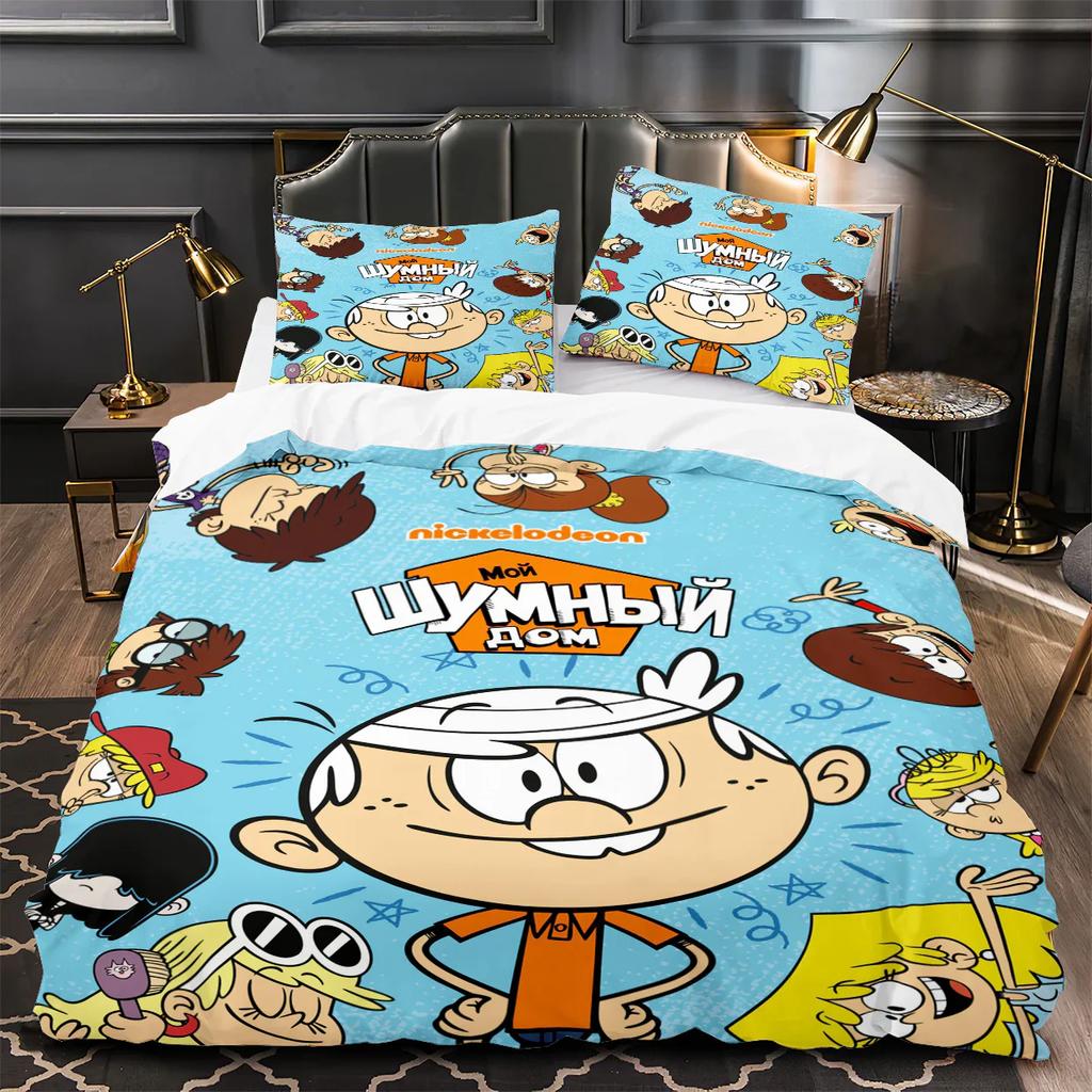 Cartoon Loud House 3D Printed Duvet Case Pillowcase Bedding Set Twin Full Queen King Size For Bedroom Decor