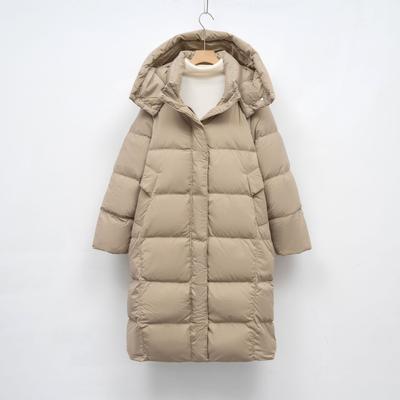 Winter Medium and Long Korean Loose Bread Jacket Casual Jacket Warm Hooded Down Jacket Women