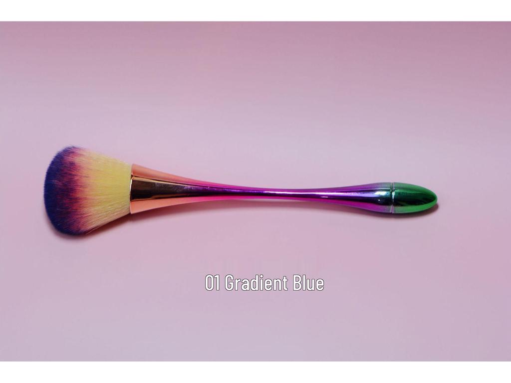 Nail Art Dust Removal Brush - Colorful Small Waist Design for Cleaning and Loose Powder Application
