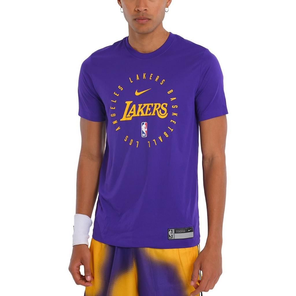 New Nike Nba Los Angeles Lakers Dri Fit T Shirt HF0673-504