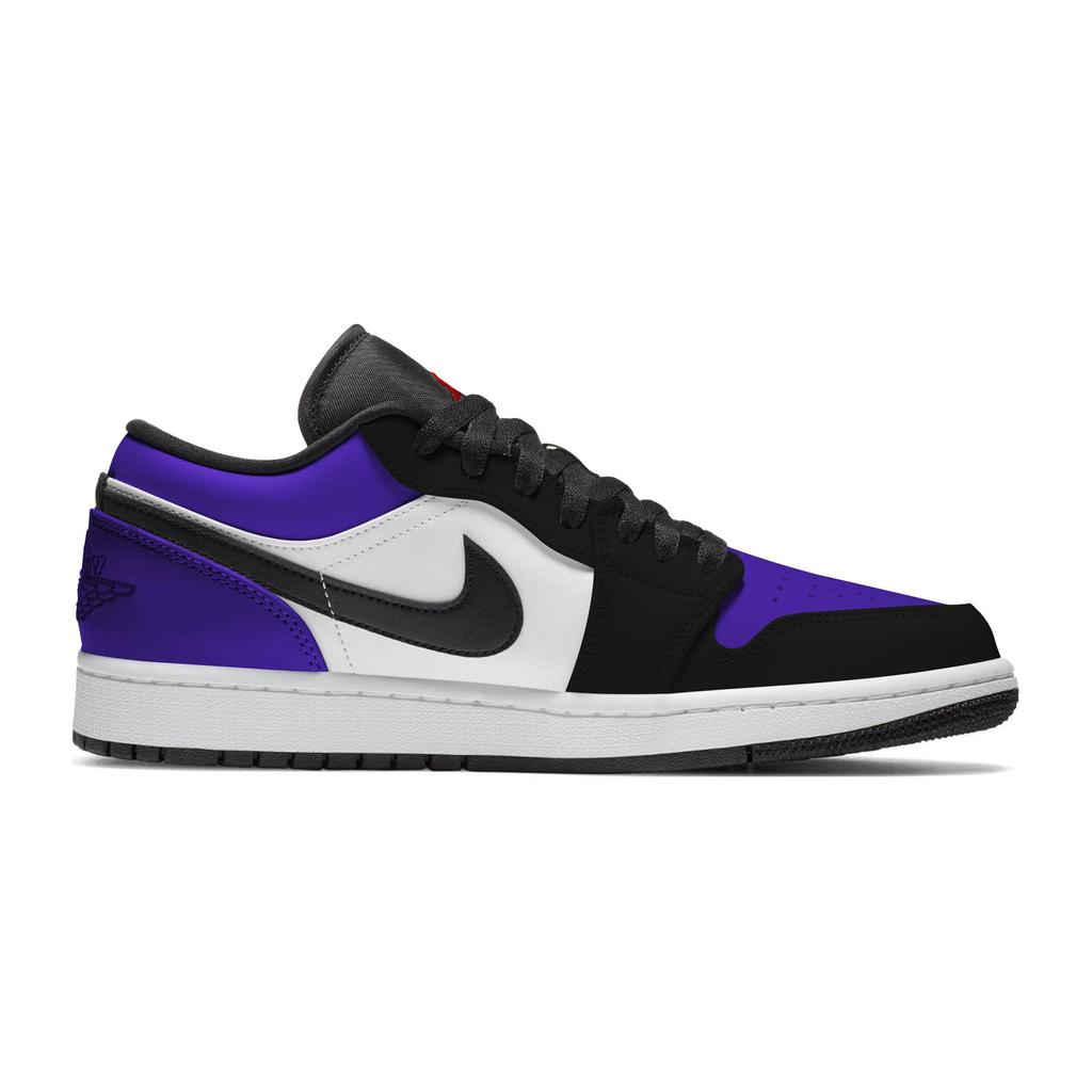 Jordan Air Jordan 1 Sports Low top Vintage Basketball Shoes Unisex Black Purple HF3148-106(team1098-SBOX)