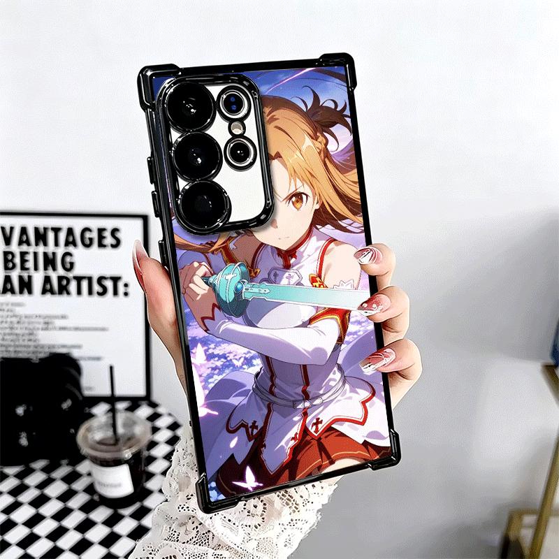 Sword Art Online Yuuki Asuna Plating Phone Case For Samsung Galaxy S24 S25 FE S26 Edge S23 Ultra S22 S21 Plus S20 Anti-Fall Aira