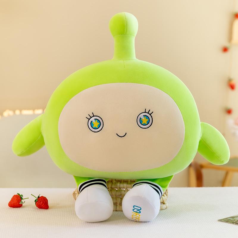 Large Cute Egg Boy Plush Toy Pillow - Black Egg Cloth Doll for Children's Day