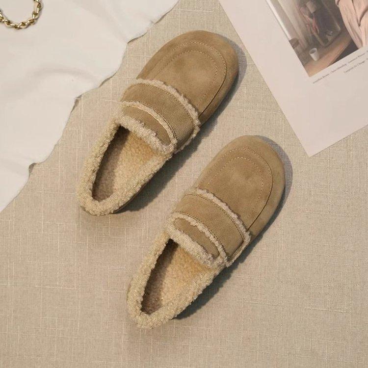 

Mao Mao Women s Plush Slip-On Mules - Warm Winter Fur Flats 35