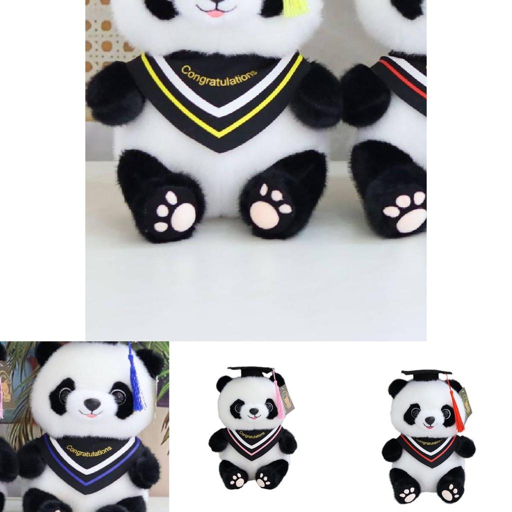Charmantes Absolventen-Panda-Stofftier Niedliches Kuscheltier Mit Anpassbarem Logo
