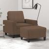 VidaXL Armchair with Footrest Brown 60 Cm Fabric 3201146