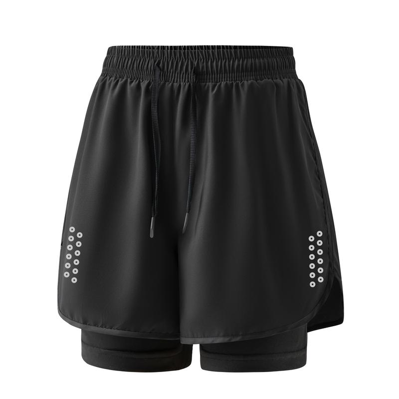 Sports Three Quarter Pants, Anti Glare Double-layer Sports Three Quarter Pants, Couple Running Shorts, Outdoor Fitness Three Quarter Pants, Shorts
