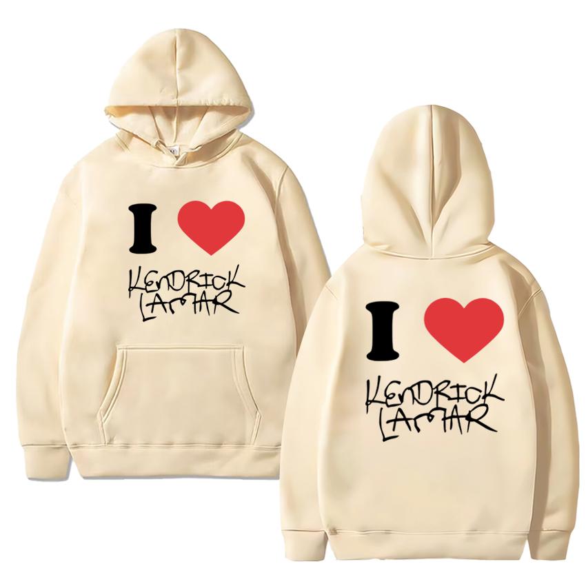 Fashion I Love Kendrick Lamar Tour 2025 Double Sided Printed Hoodies Men Women Hip Hop Pullover Unisex Fleece Casual Sweatshirt